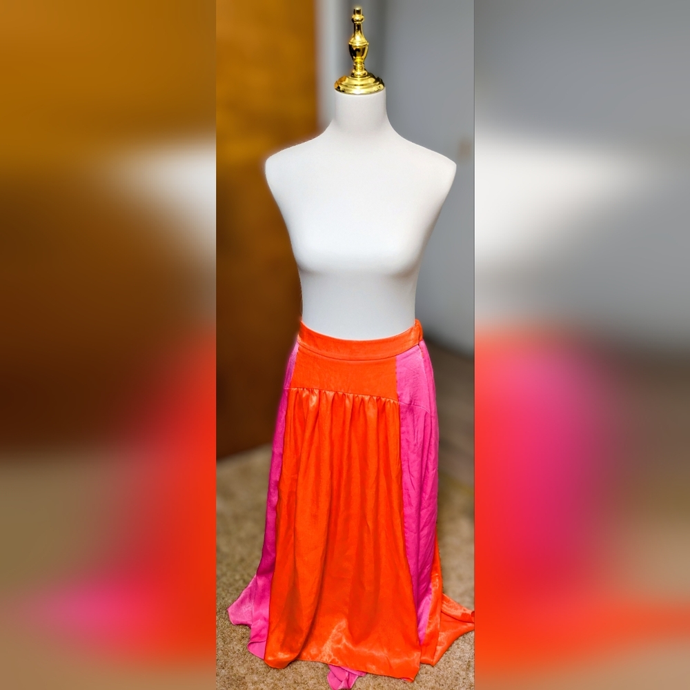 Petal & Pup Orange and Pink Skirt